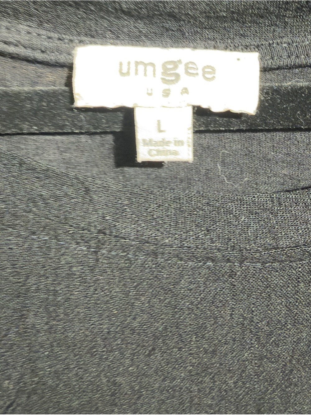 Umgee Black Short Sleeve Relaxed Crewneck Tee in Black - Picture 3 of 3
